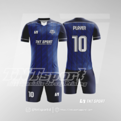Jersey Futsal Motif Strip Batik Biru